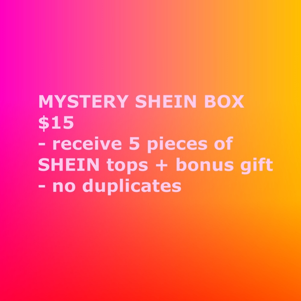 Mystery SHEIN bundle (going out tops)
